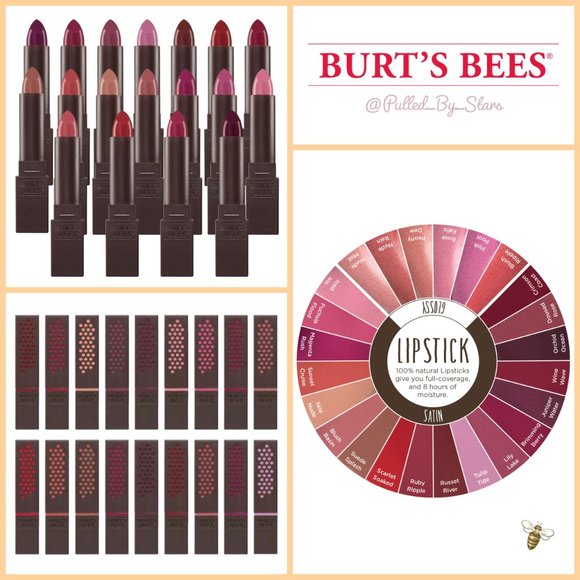 BURT'S BEES 100% Natural Moisturizing Satin Lipstick - Pink Magenta Rush - NWOT! - Picture 13 of 15